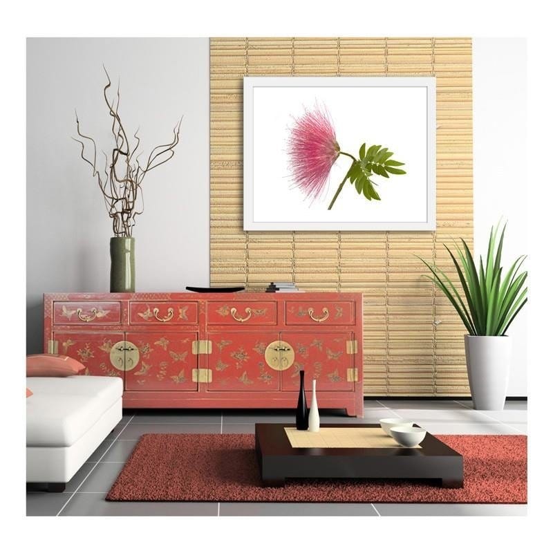 Glezna baltā rāmī - Pink flower 2  Home Trends DECO