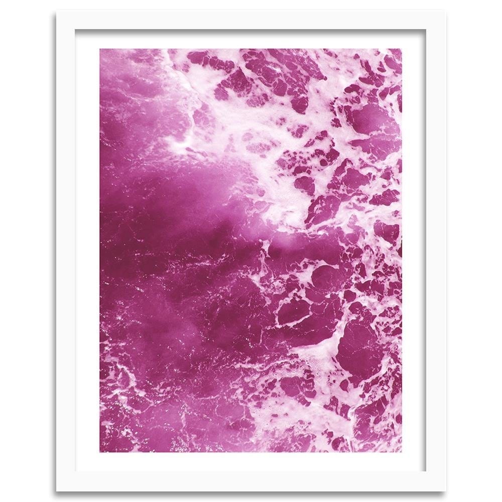 Glezna baltā rāmī - Pink Waves  Home Trends DECO