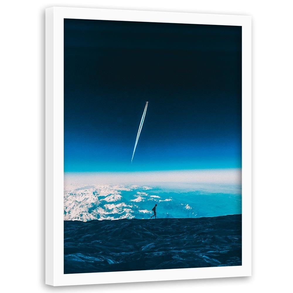 Glezna baltā rāmī - Plane Above The Clouds  Home Trends DECO