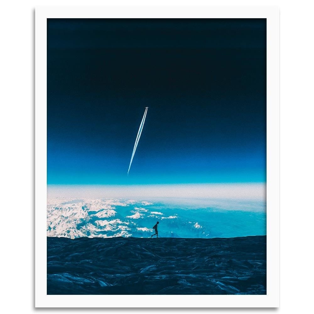Glezna baltā rāmī - Plane Above The Clouds  Home Trends DECO