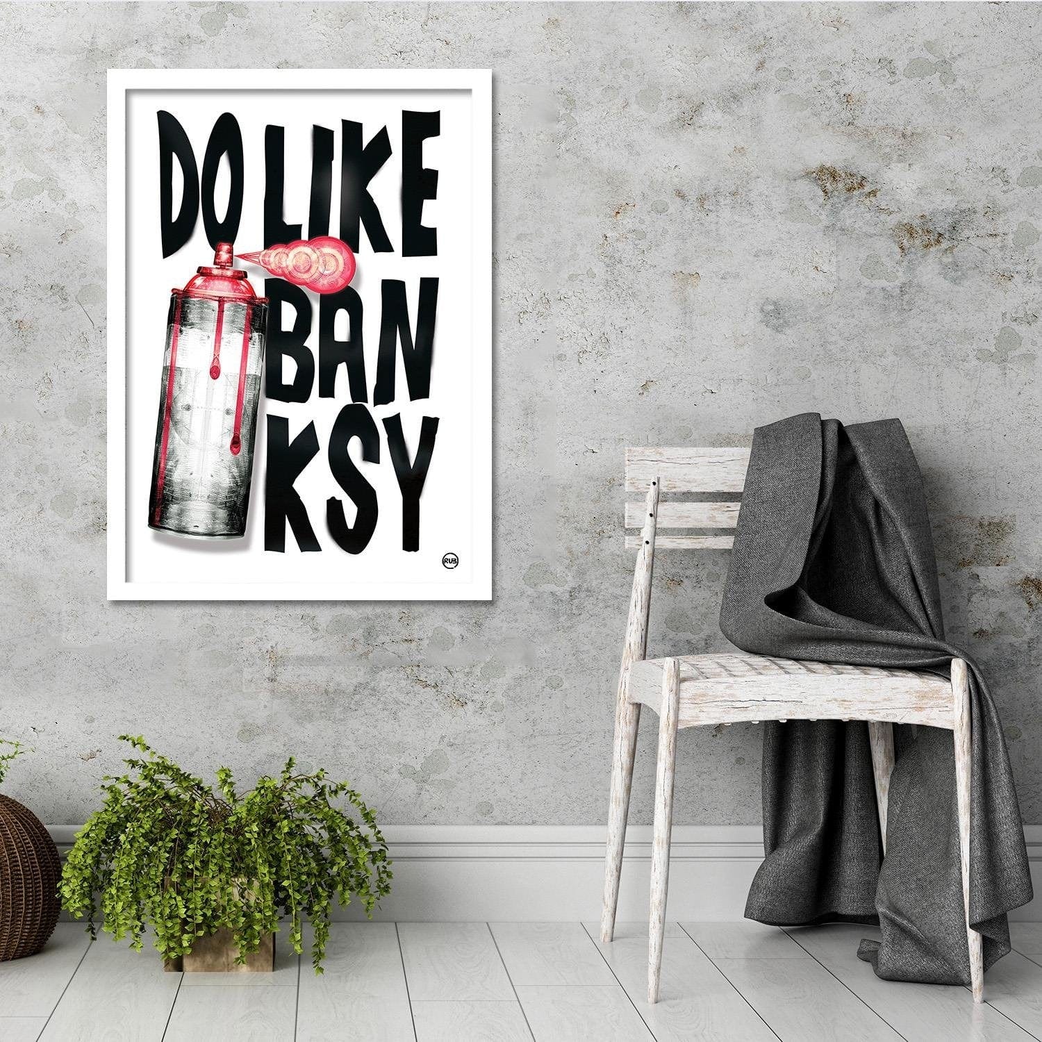 Glezna baltā rāmī - Pop Culture Image Black And White  Home Trends DECO