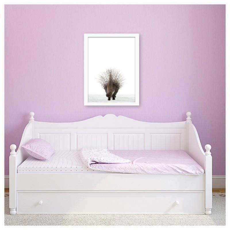 Glezna baltā rāmī - Porcupine  Home Trends DECO