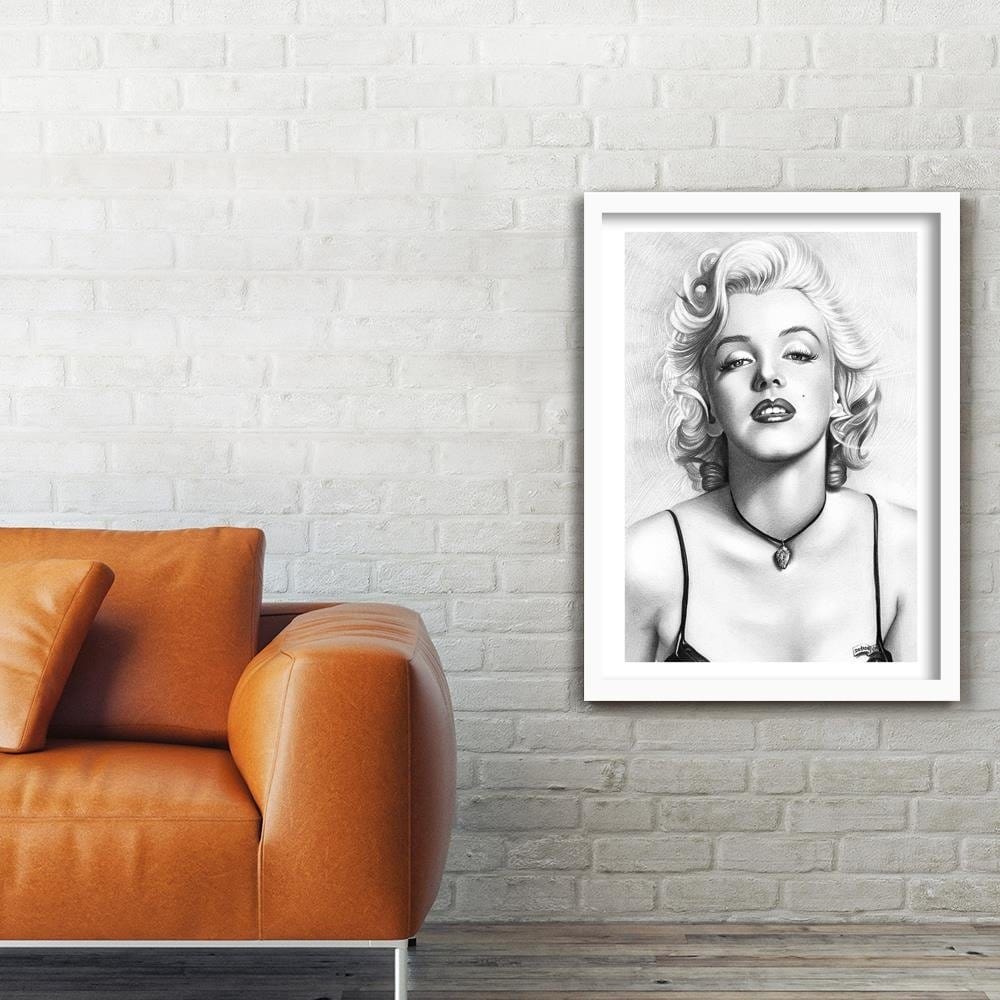 Glezna baltā rāmī - Portrait Of Marilyn  Home Trends DECO