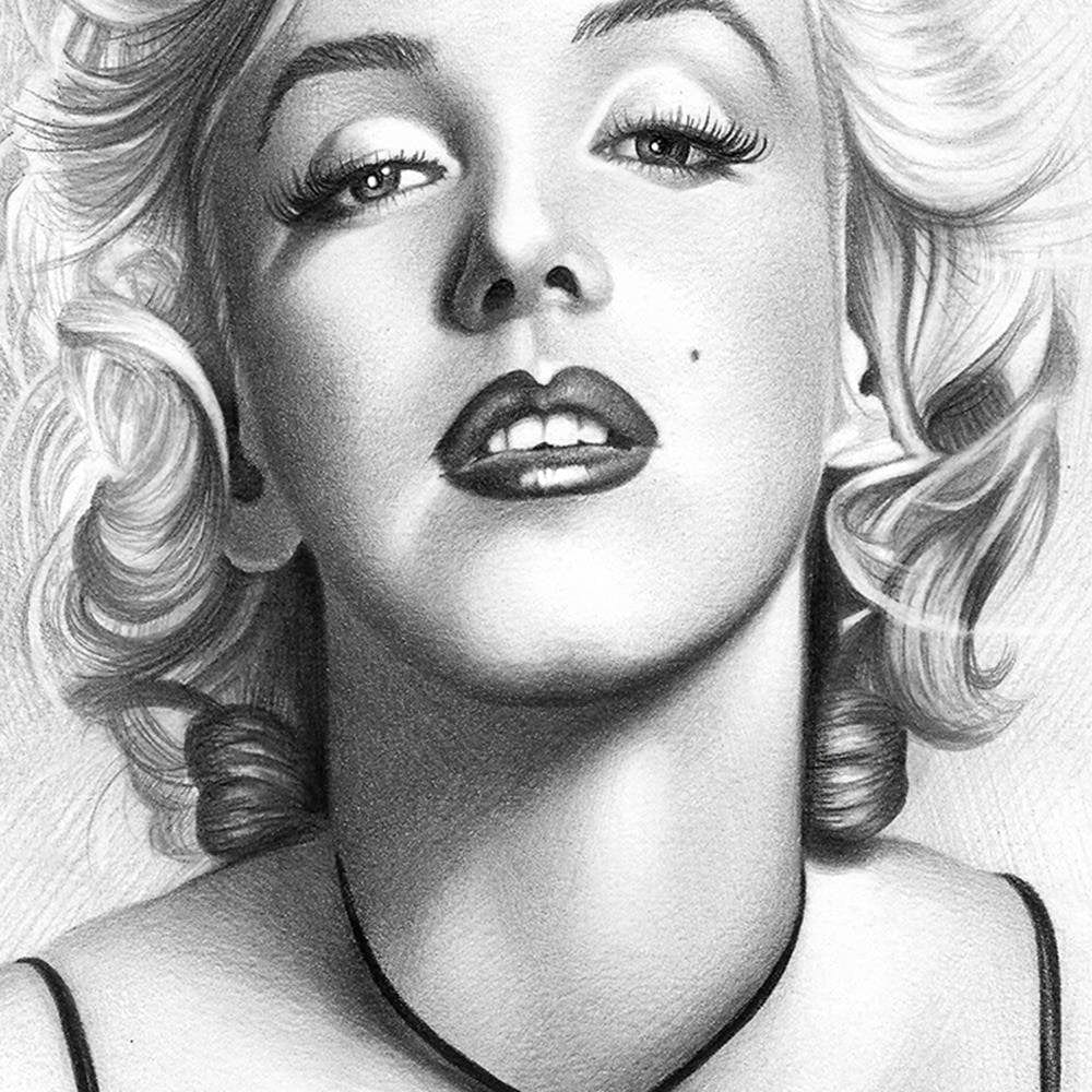 Glezna baltā rāmī - Portrait Of Marilyn  Home Trends DECO