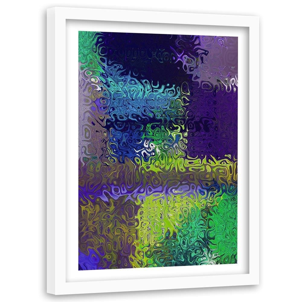 Glezna baltā rāmī - Purple Abstraction  Home Trends DECO