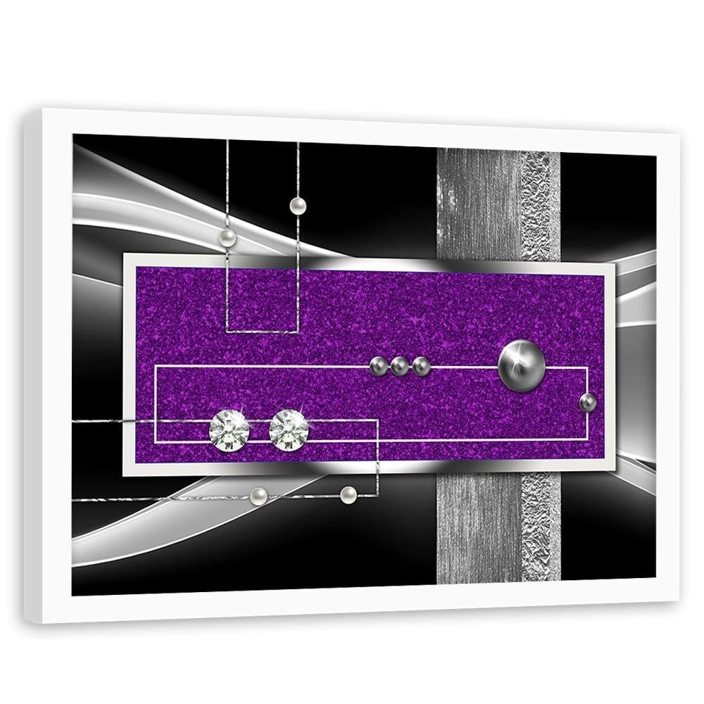 Glezna baltā rāmī - Purple Abstraction  Home Trends DECO