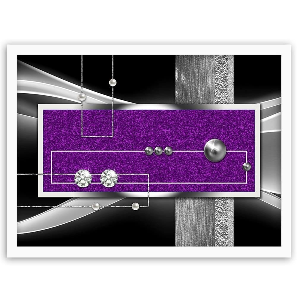 Glezna baltā rāmī - Purple Abstraction  Home Trends DECO