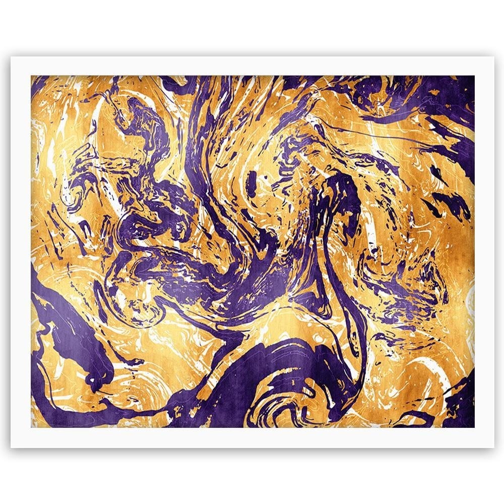 Glezna baltā rāmī - Purple Composition  Home Trends DECO