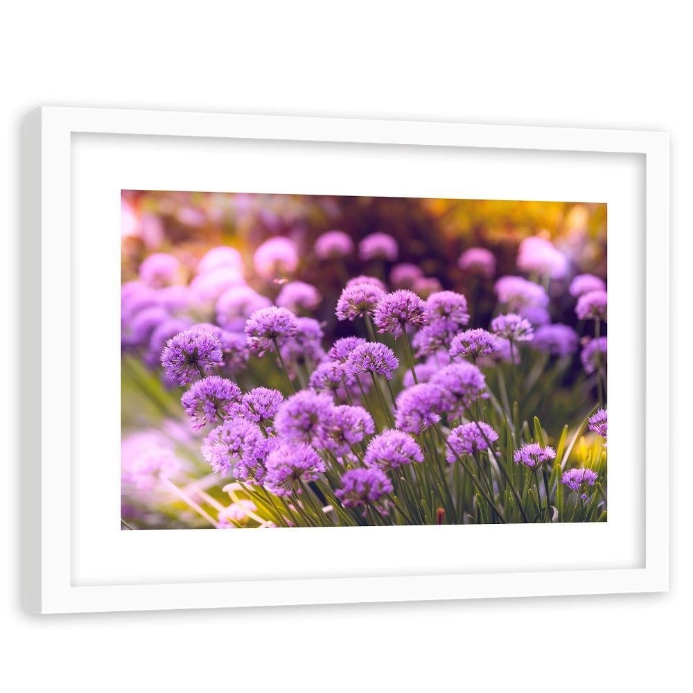 Glezna baltā rāmī - Purple Garden  Home Trends DECO
