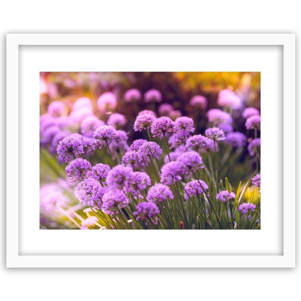 Glezna baltā rāmī - Purple Garden  Home Trends DECO
