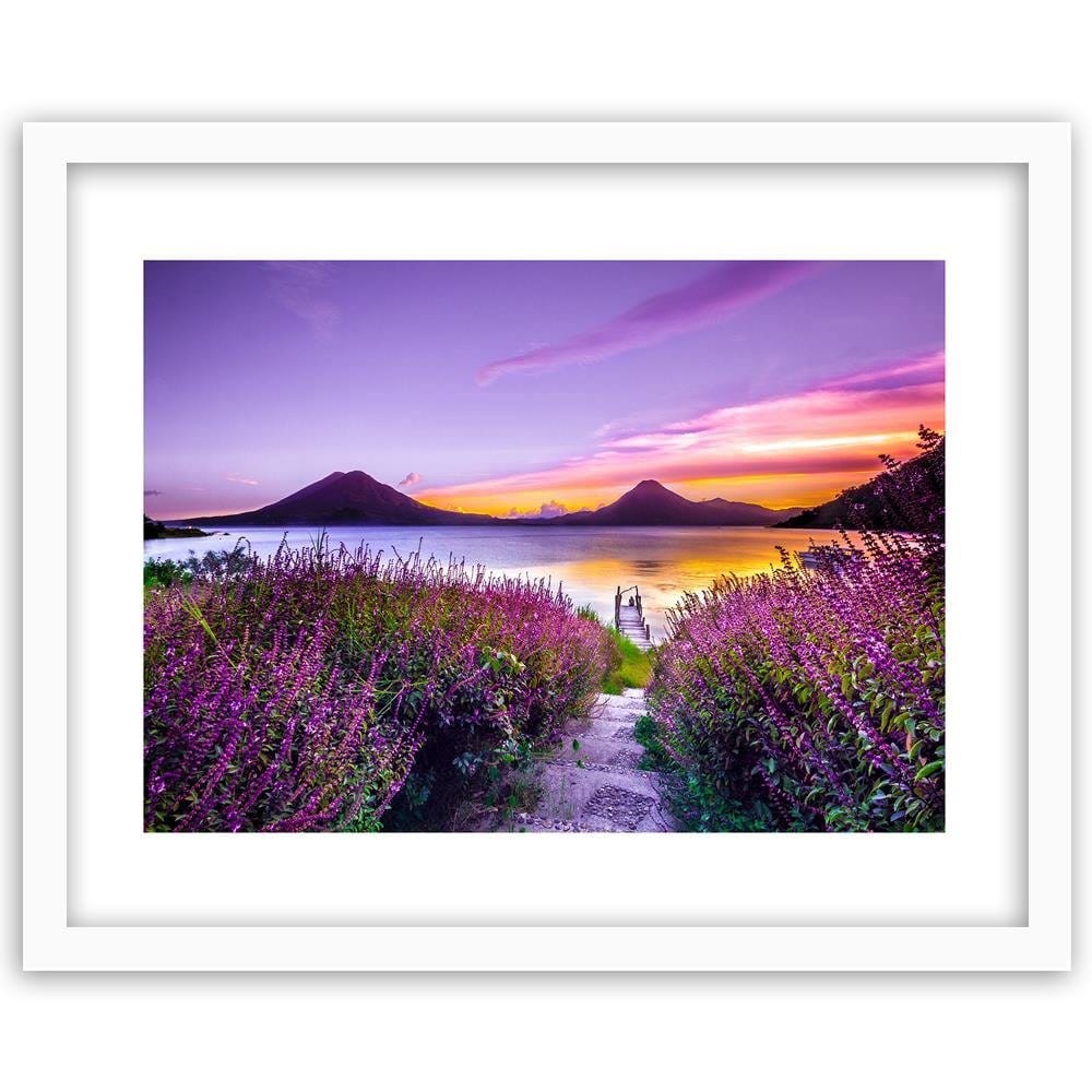 Glezna baltā rāmī - Purple Paradise  Home Trends DECO