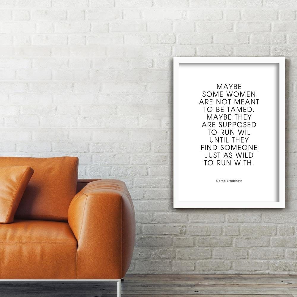 Glezna baltā rāmī - Quote About Woman  Home Trends DECO