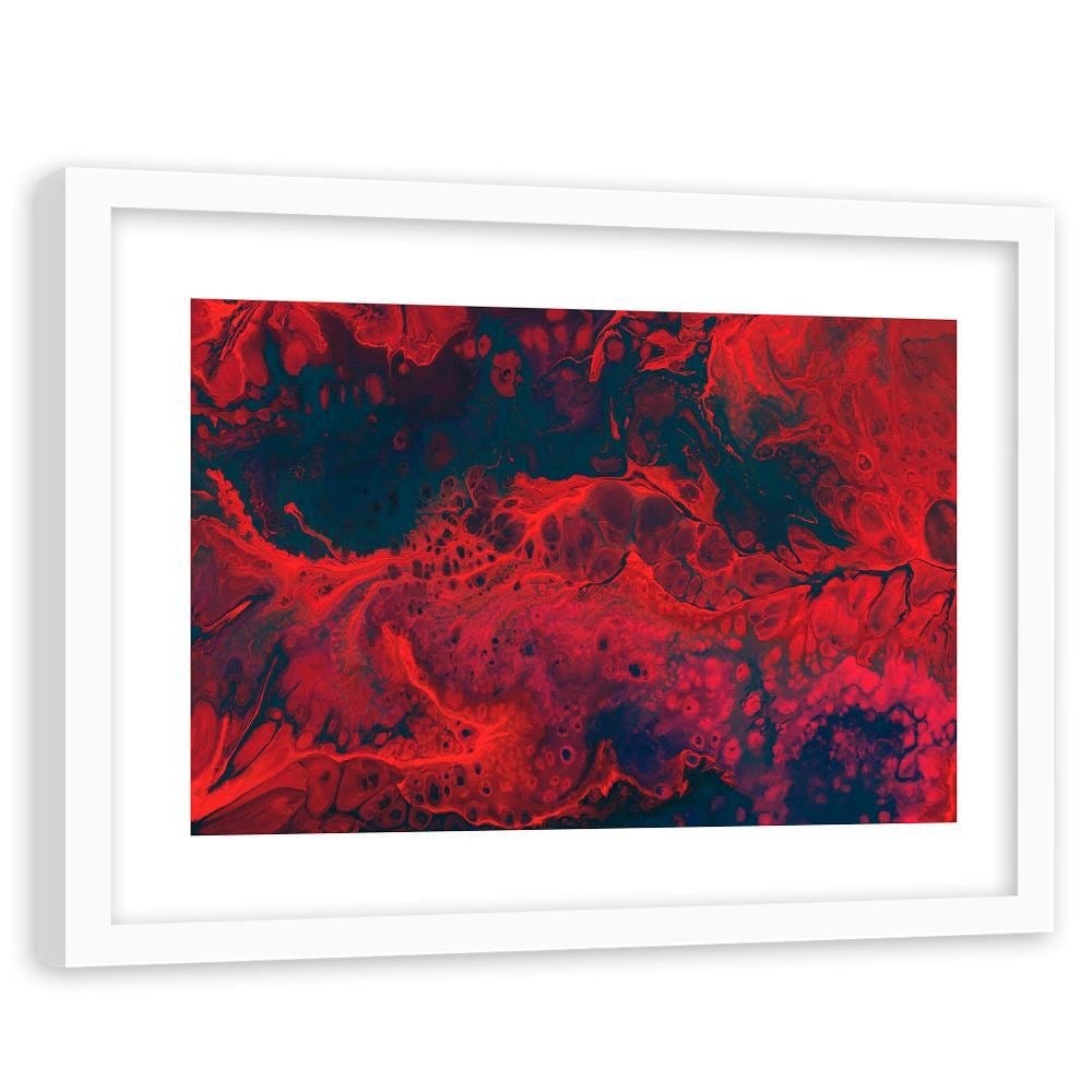 Glezna baltā rāmī - Red Abstraction  Home Trends DECO