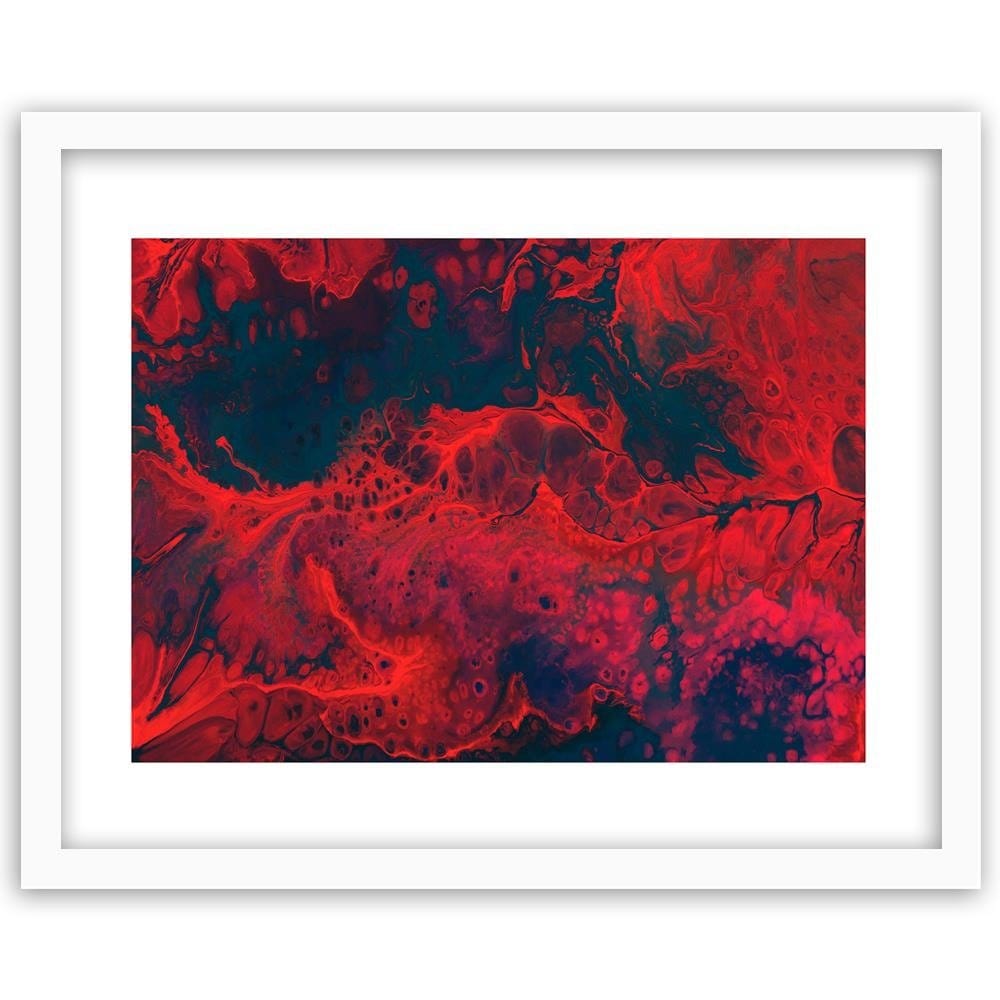 Glezna baltā rāmī - Red Abstraction  Home Trends DECO
