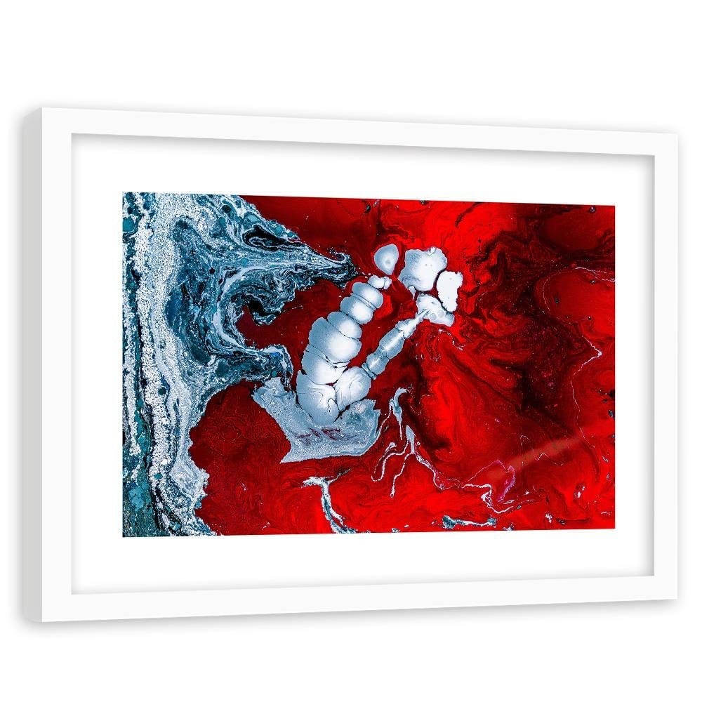 Glezna baltā rāmī - Red Abstraction  Home Trends DECO