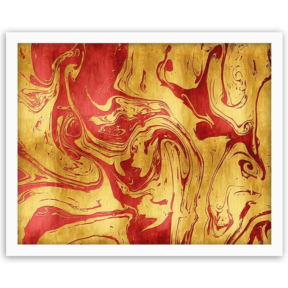 Glezna baltā rāmī - Red-Gold Abstraction  Home Trends DECO