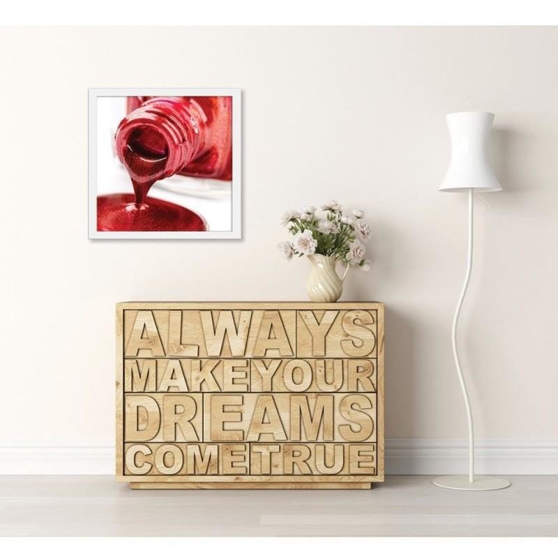 Glezna baltā rāmī - Red lacquer  Home Trends DECO