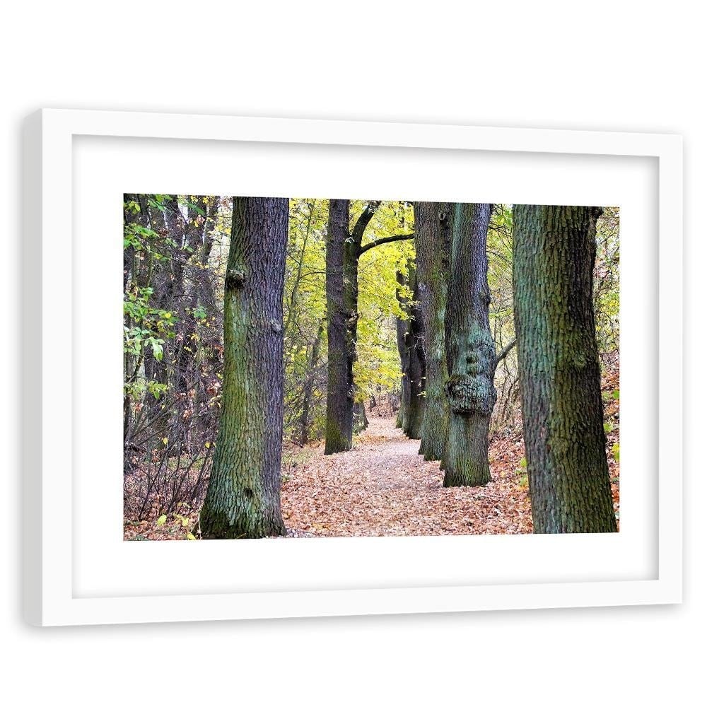 Glezna baltā rāmī - Road In The Park  Home Trends DECO