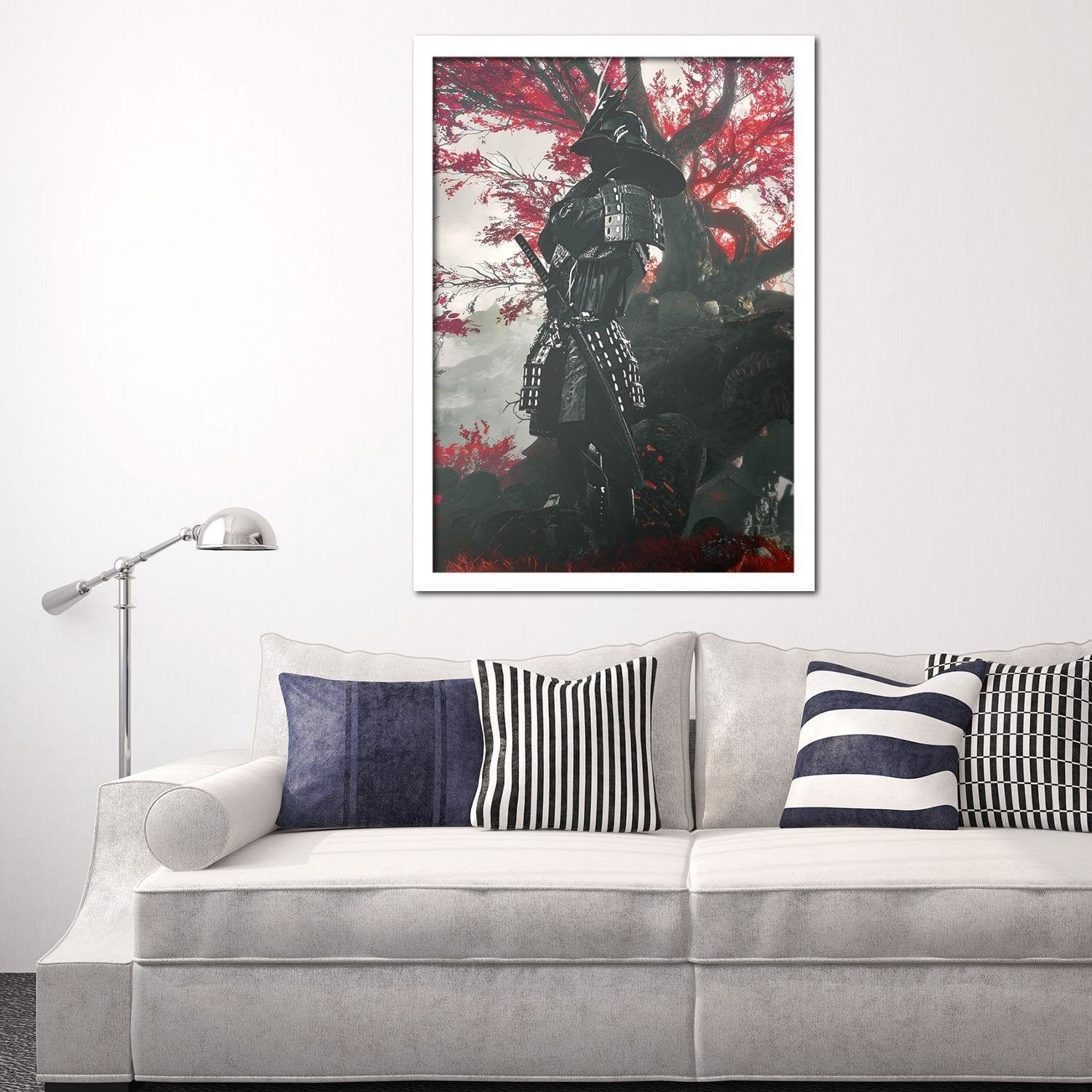 Glezna baltā rāmī - Samurai  Home Trends DECO