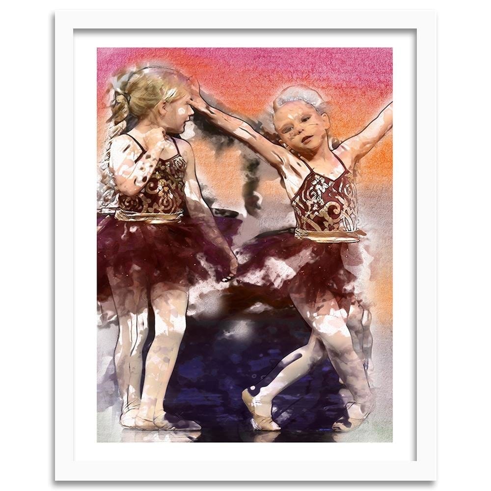 Glezna baltā rāmī - Small Ballerinas  Home Trends DECO