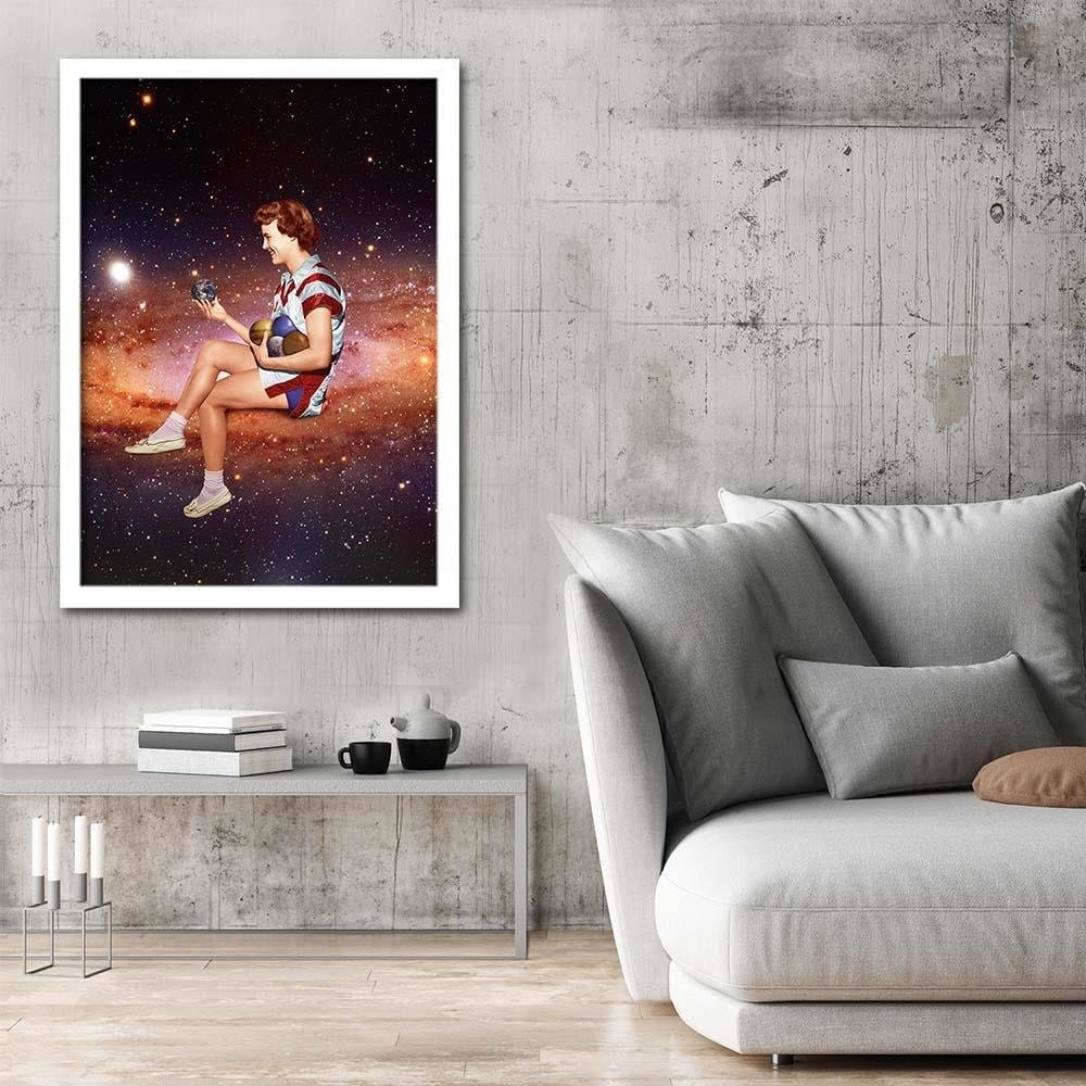 Glezna baltā rāmī - Space Game  Home Trends DECO