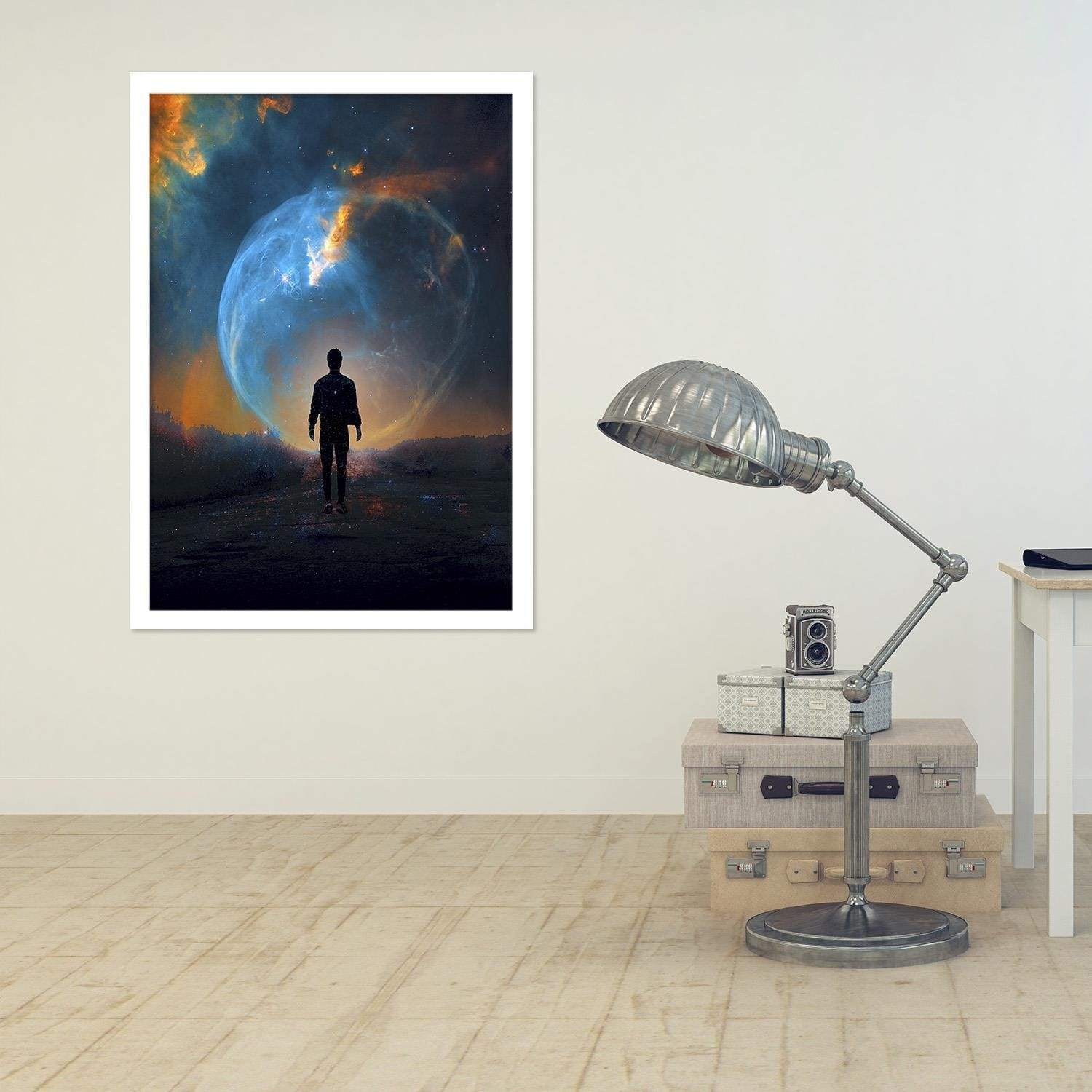 Glezna baltā rāmī - Space Phenomenon  Home Trends DECO