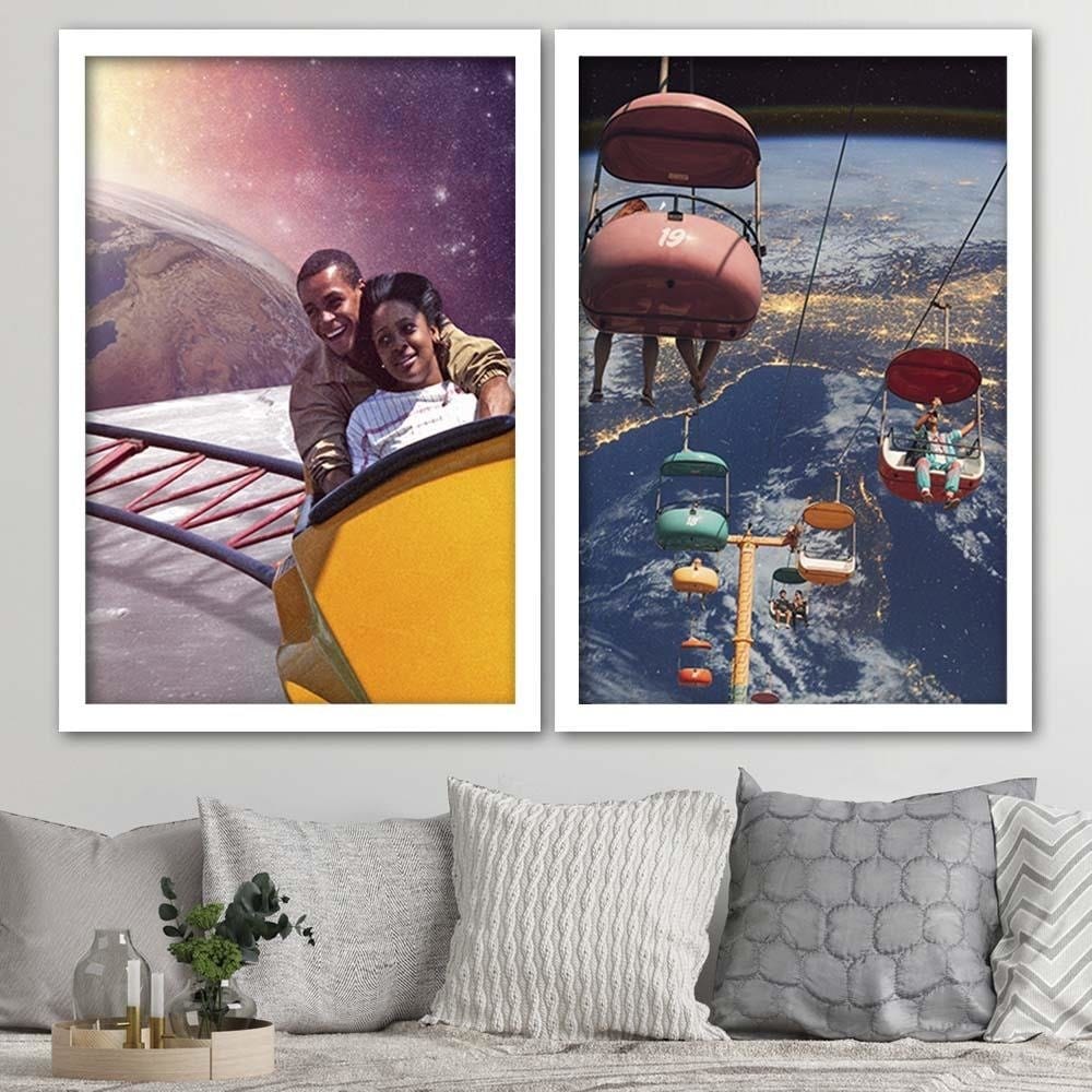 Glezna baltā rāmī - Star Carousel  Home Trends DECO