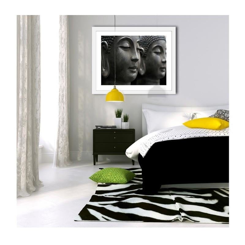 Glezna baltā rāmī - Statues of Buddha  Home Trends DECO