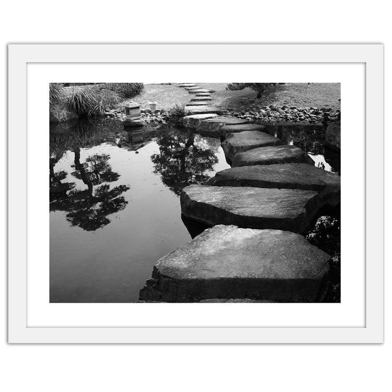 Glezna baltā rāmī - Stone bridge  Home Trends DECO