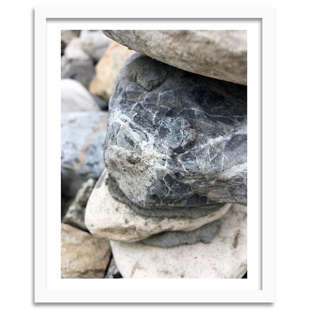 Glezna baltā rāmī - Stones  Home Trends DECO
