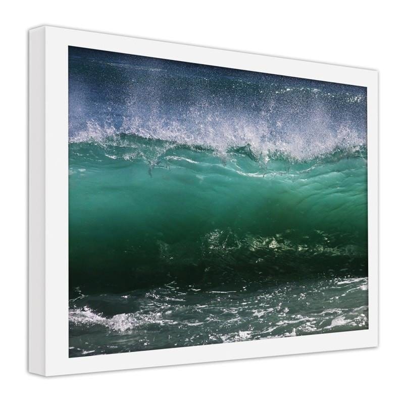 Glezna baltā rāmī - Stormy wave 2  Home Trends DECO