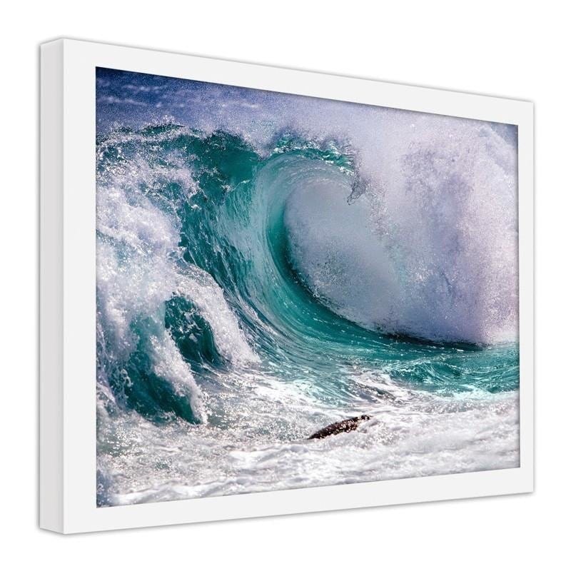 Glezna baltā rāmī - Stormy wave  Home Trends DECO