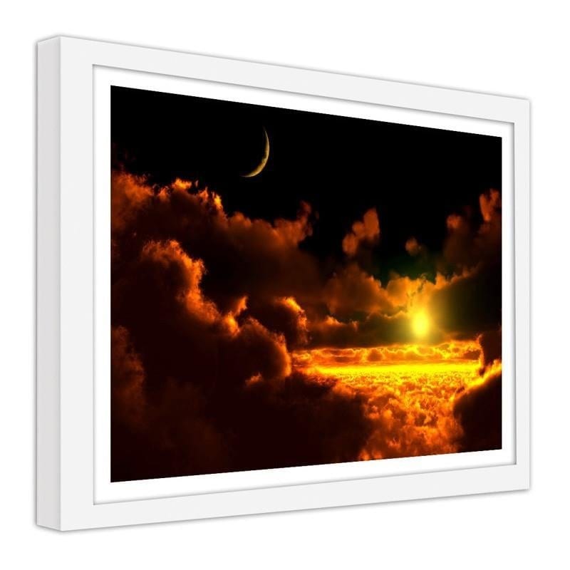 Glezna baltā rāmī - Sunset in the clouds  Home Trends DECO
