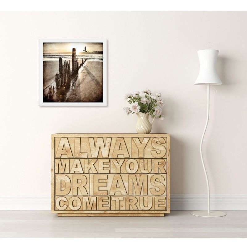 Glezna baltā rāmī - Sunset on the beach  Home Trends DECO