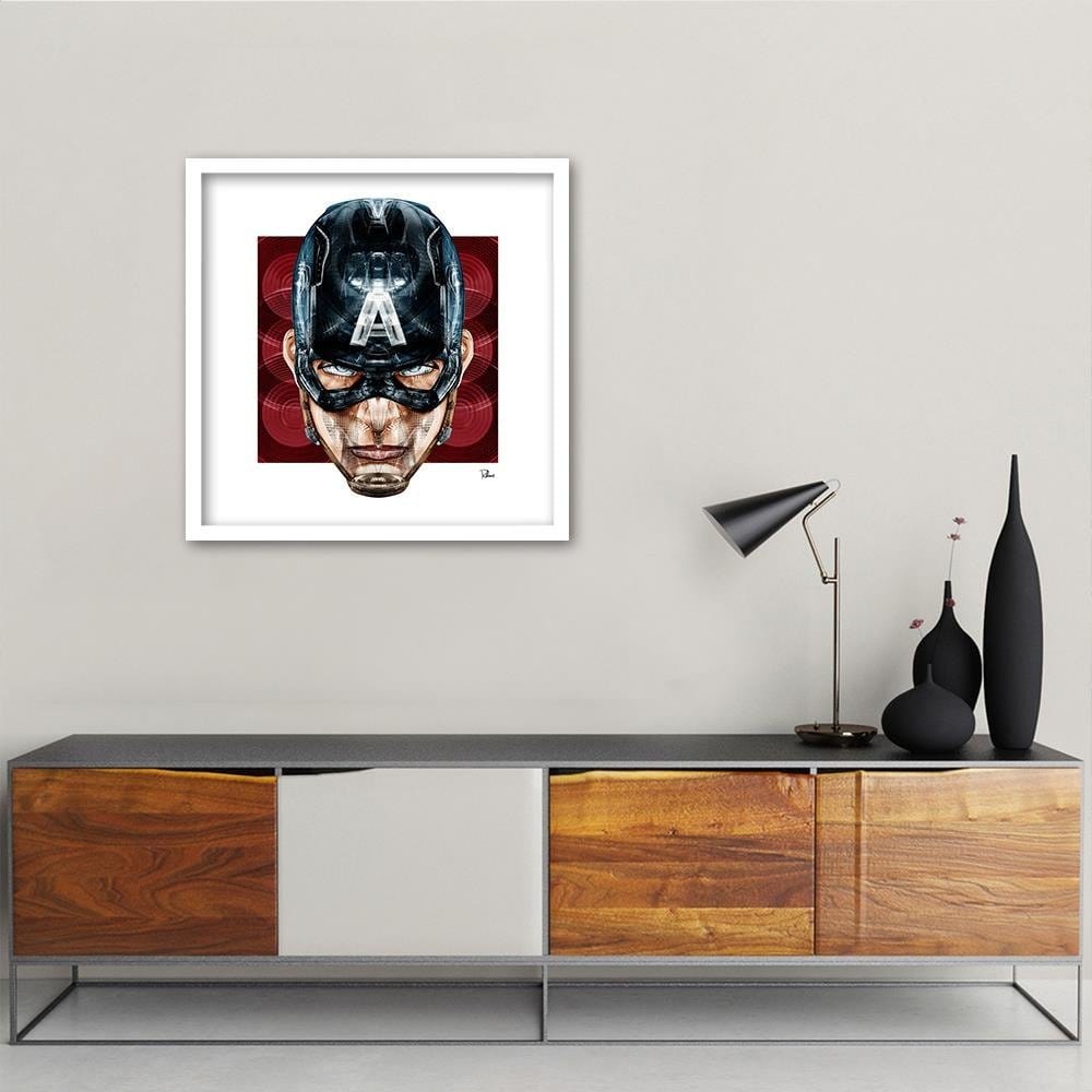 Glezna baltā rāmī - Superhero America  Home Trends DECO
