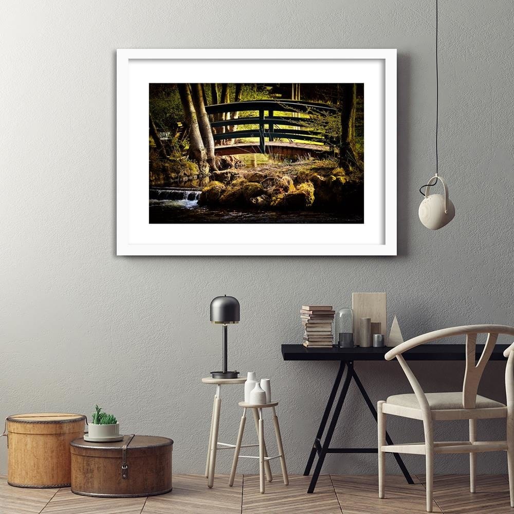 Glezna baltā rāmī - The Bridge Over The River  Home Trends DECO