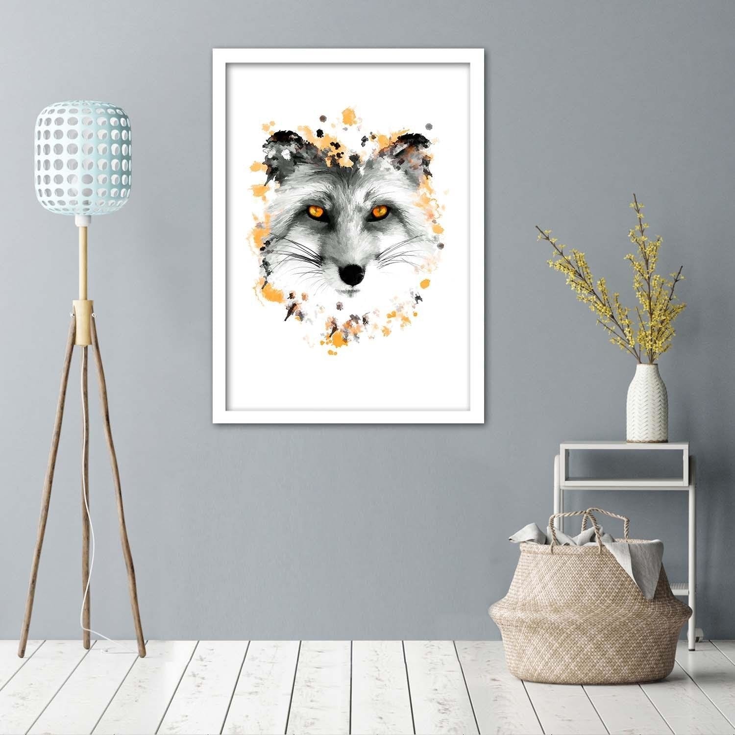 Glezna baltā rāmī - The Fox  Home Trends DECO