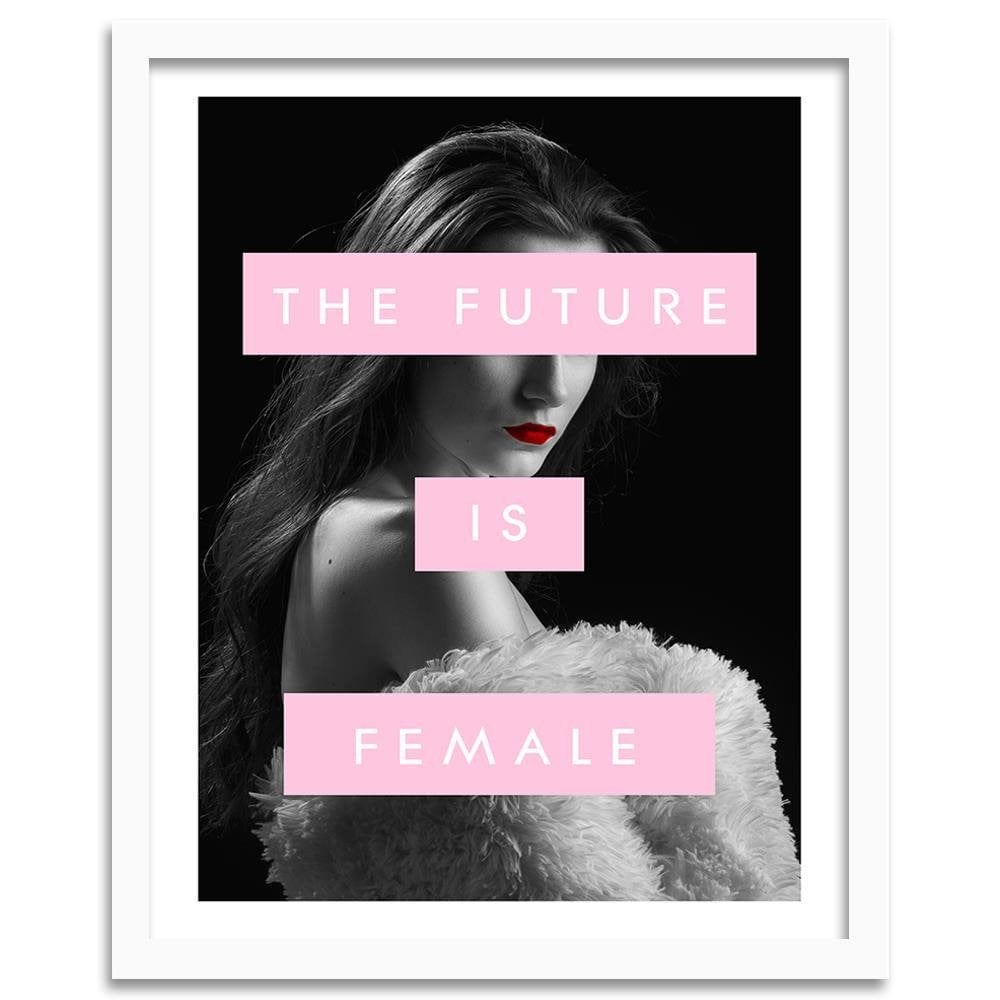 Glezna baltā rāmī - The Future Is Female  Home Trends DECO
