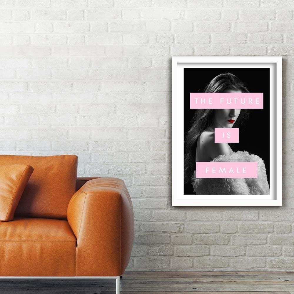 Glezna baltā rāmī - The Future Is Female  Home Trends DECO