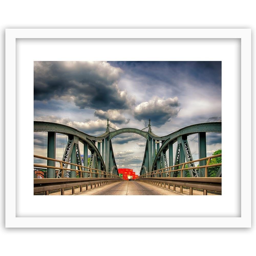Glezna baltā rāmī - The Great Iron Bridge  Home Trends DECO