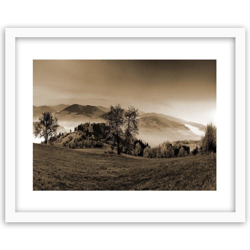 Glezna baltā rāmī - The Hills Of Autumn Trees 1  Home Trends DECO