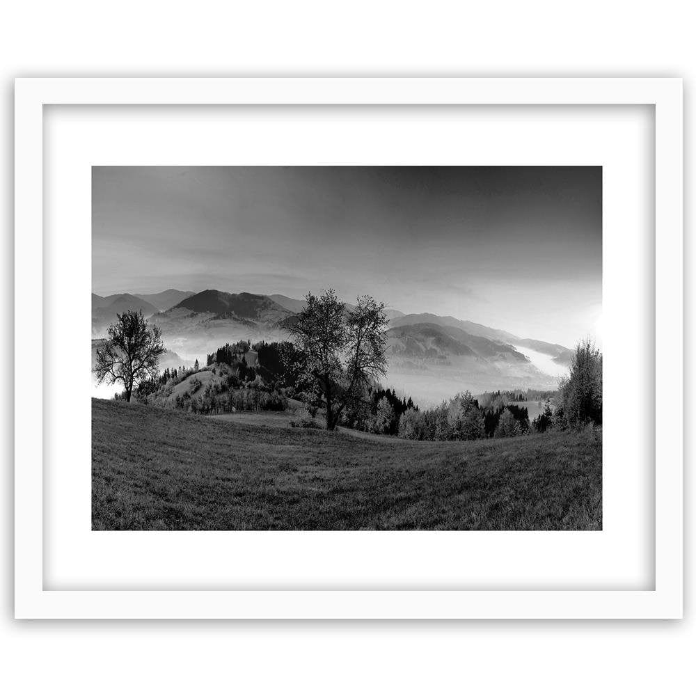 Glezna baltā rāmī - The Hills Of Autumn Trees 2  Home Trends DECO