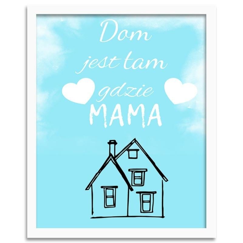 Glezna baltā rāmī - The house is over there.  Home Trends DECO