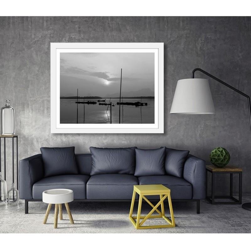 Glezna baltā rāmī - The life of fishermen  Home Trends DECO