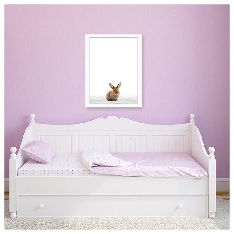Glezna baltā rāmī - The rabbit  Home Trends DECO