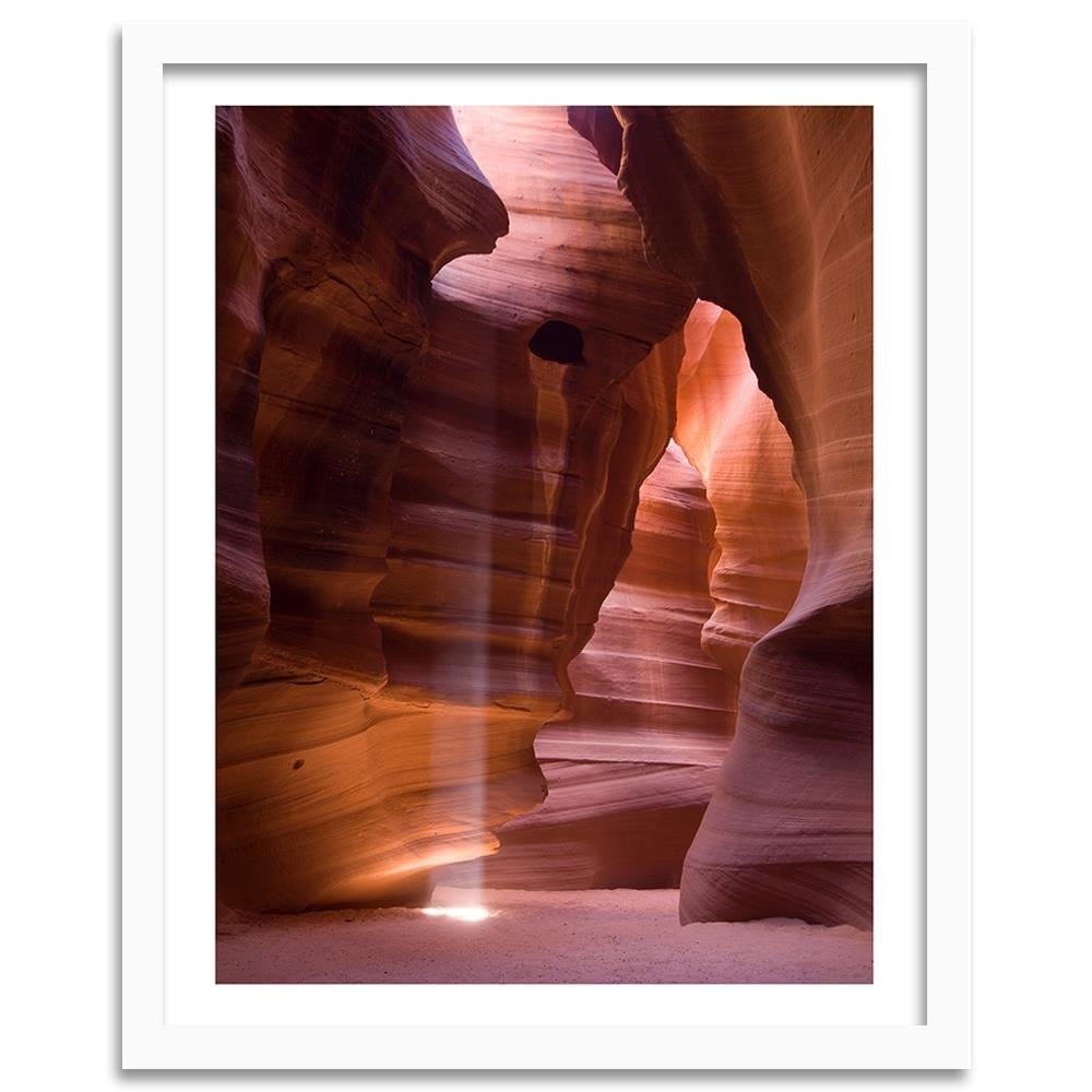 Glezna baltā rāmī - The Rays Of The Sun In The Cave  Home Trends DECO