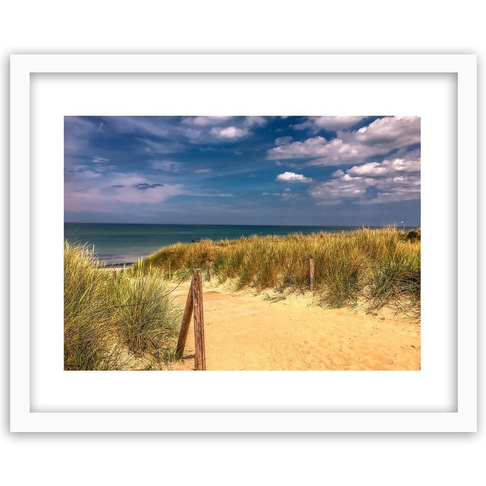 Glezna baltā rāmī - The Road Through The Dunes  Home Trends DECO