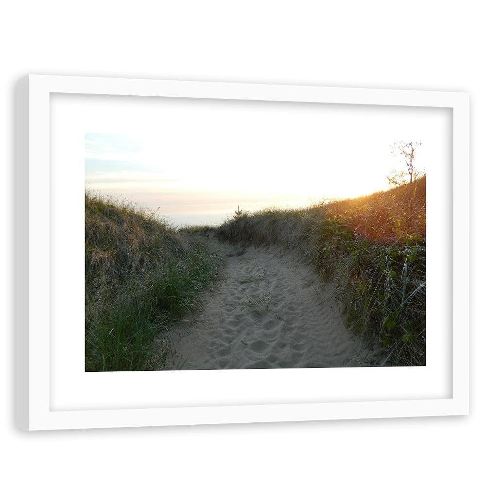 Glezna baltā rāmī - The Road To The Beach  Home Trends DECO