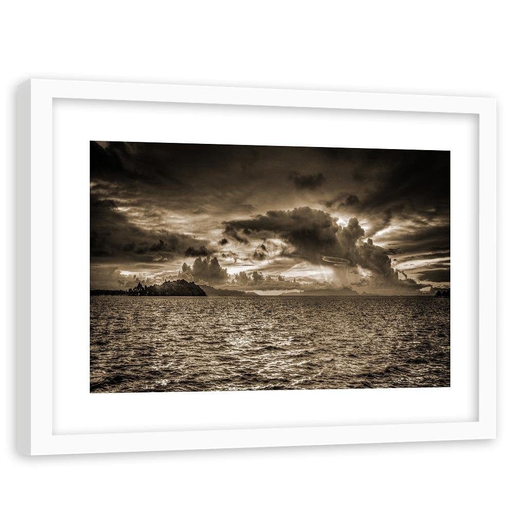 Glezna baltā rāmī - The Sky Before The Storm 1  Home Trends DECO