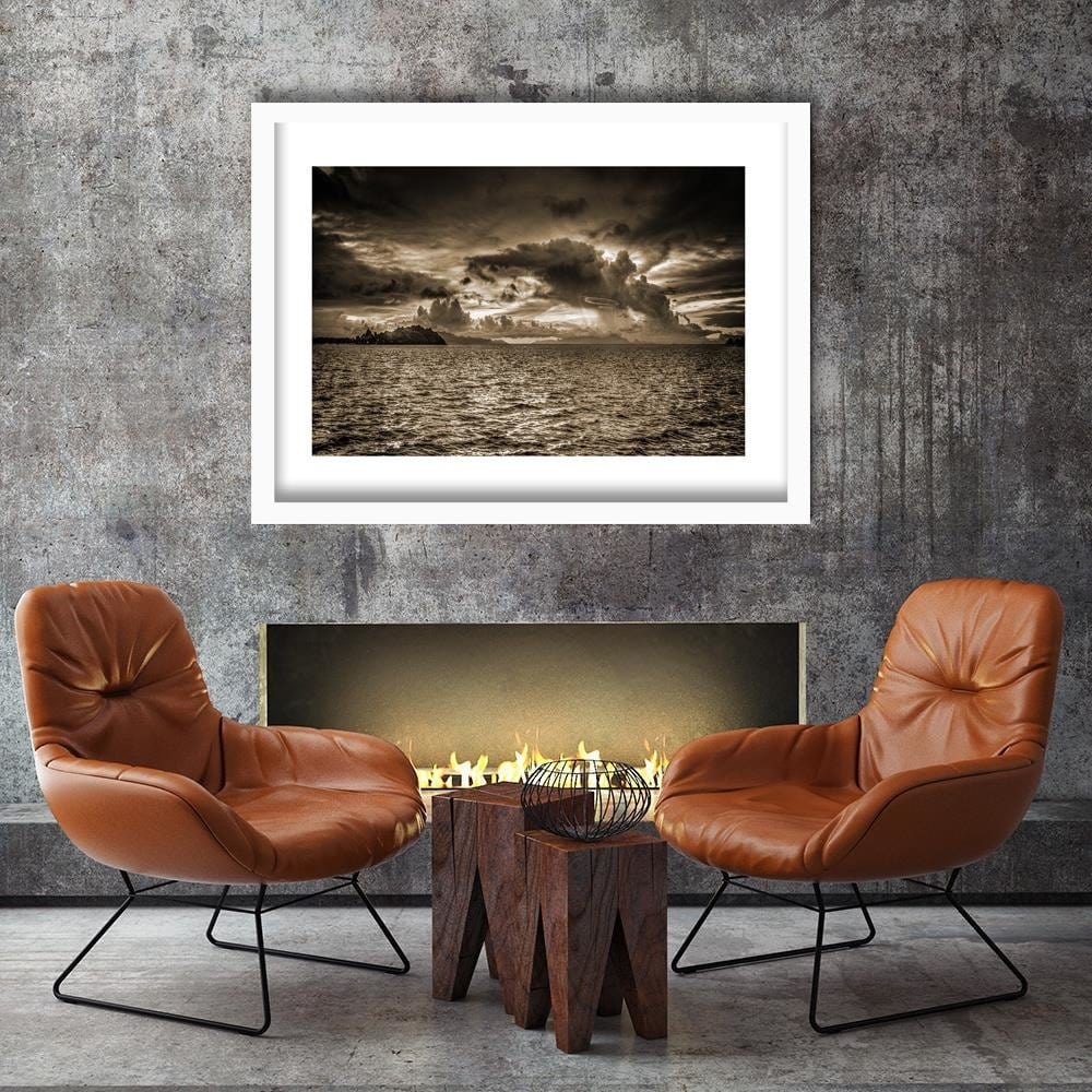 Glezna baltā rāmī - The Sky Before The Storm 1  Home Trends DECO